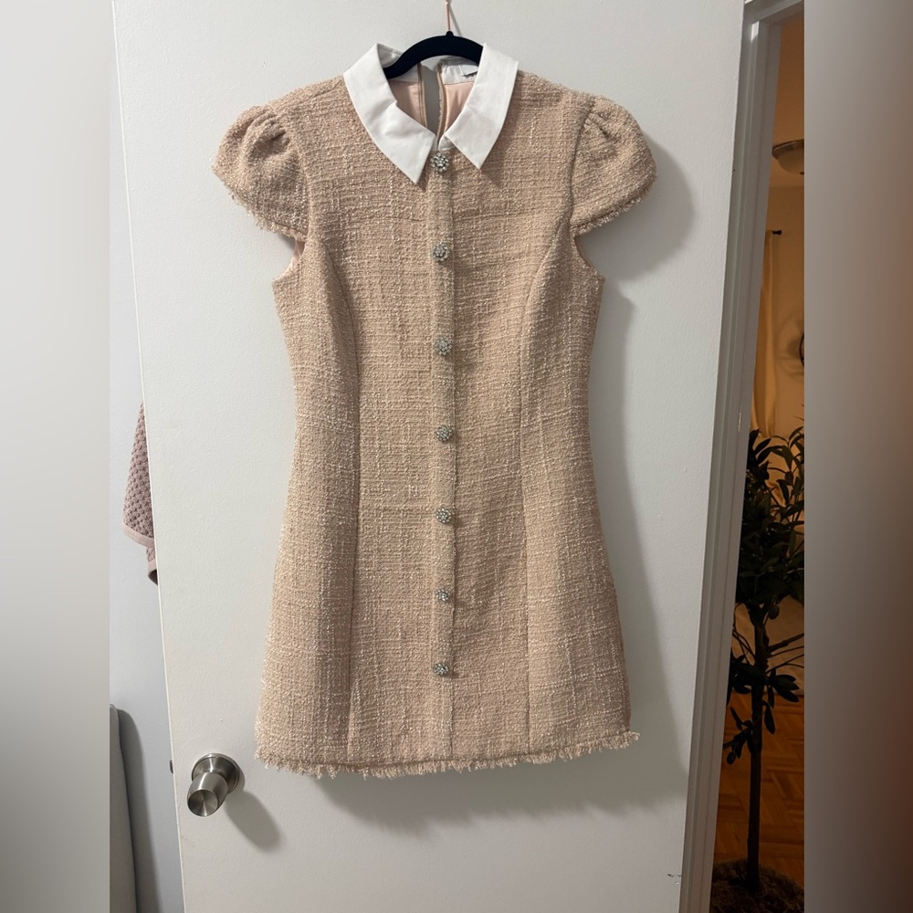 Likely Beige and White Dress